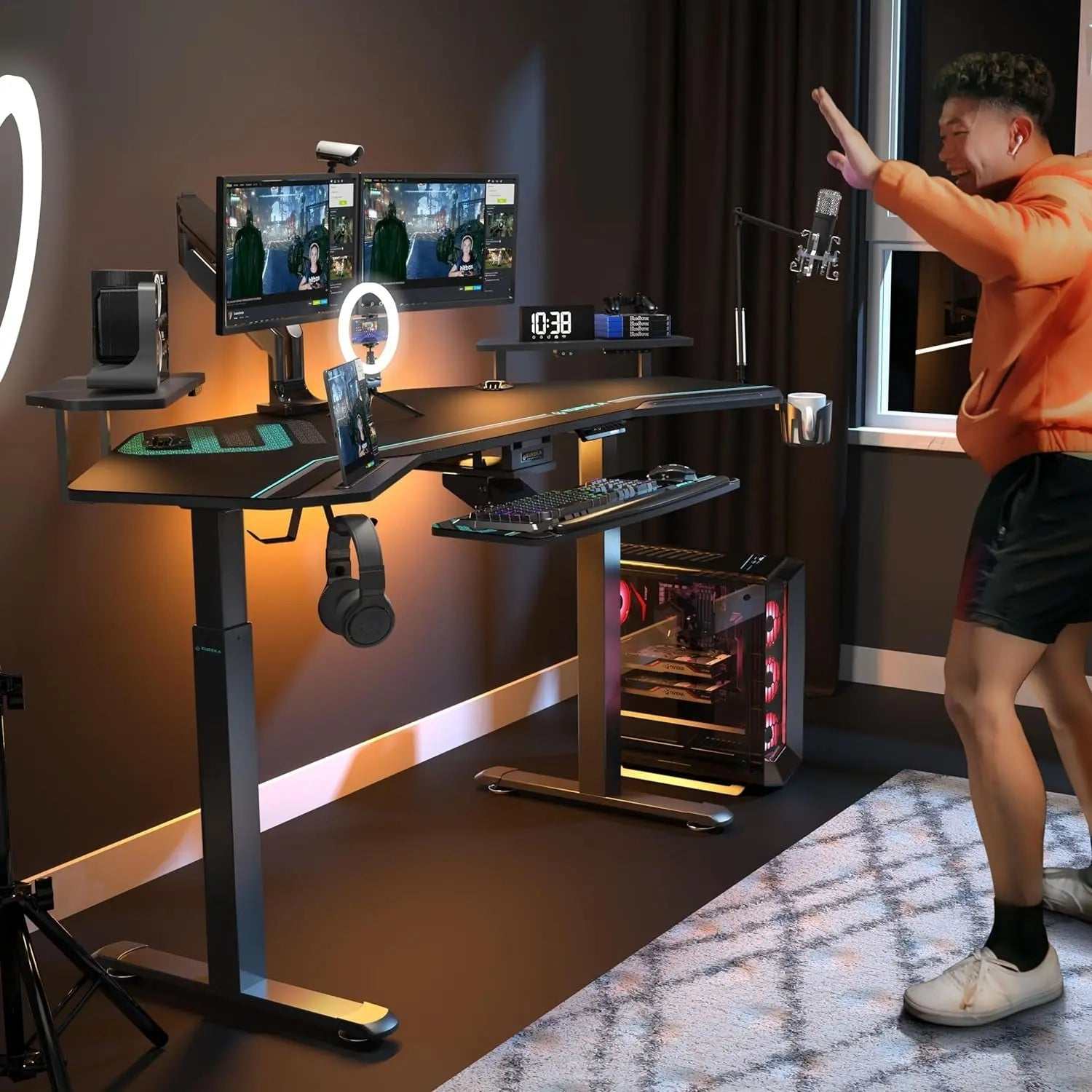 Wing Shaped Gaming Desk