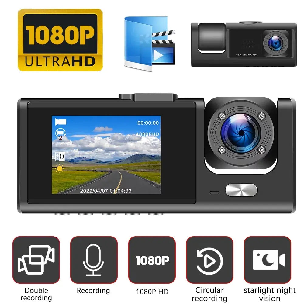 2" Car Dual Camera Dash