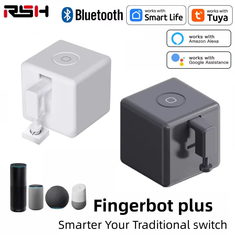 Bluetooth Smart Fingerbot Switch Button Pusher Robot No Wiring Switch with Touch Smart Life App Voice Control Alexa Google