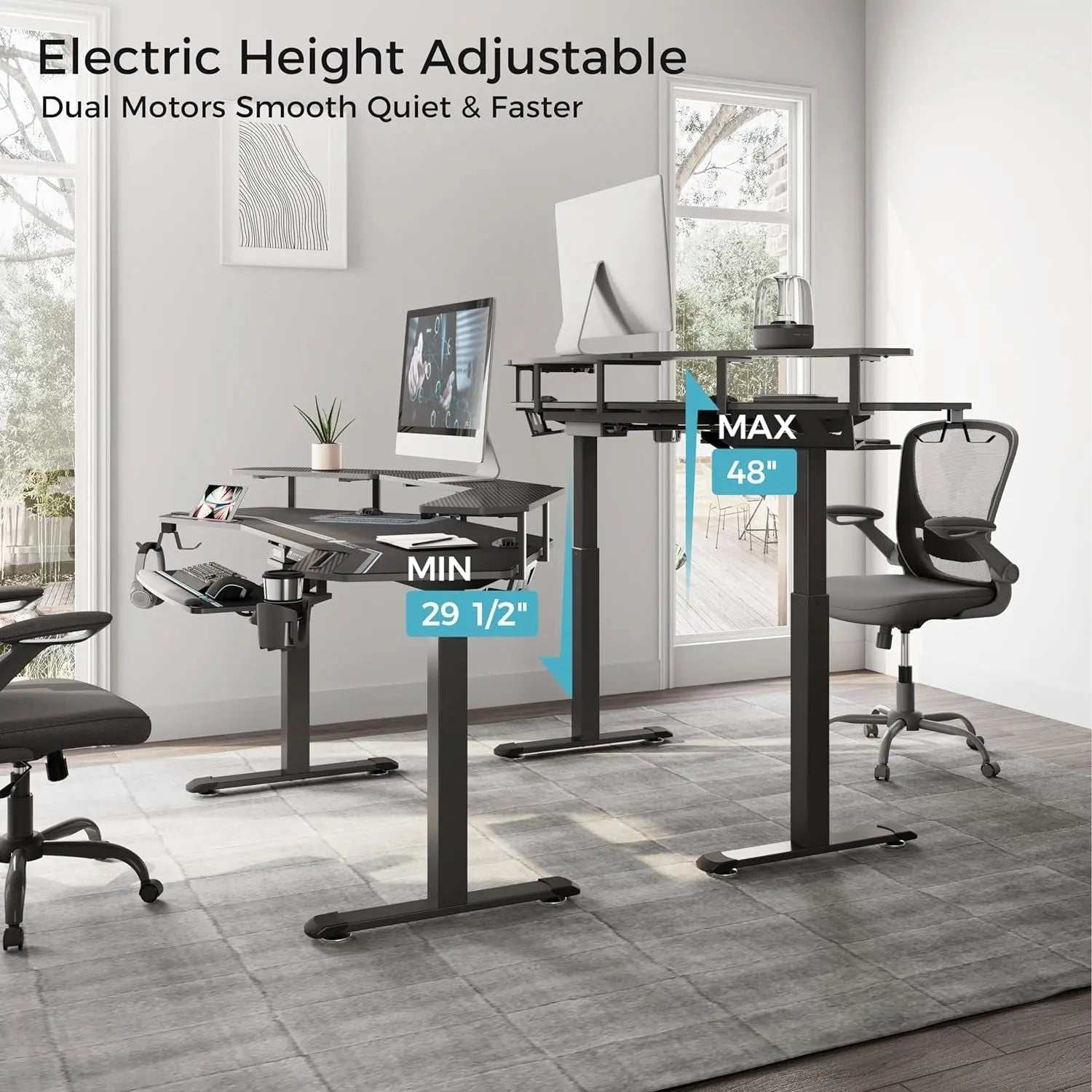 Wing Shaped Gaming Desk