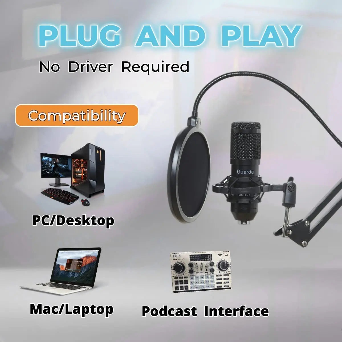 Guarda GD100 USB Condenser Mic Kit