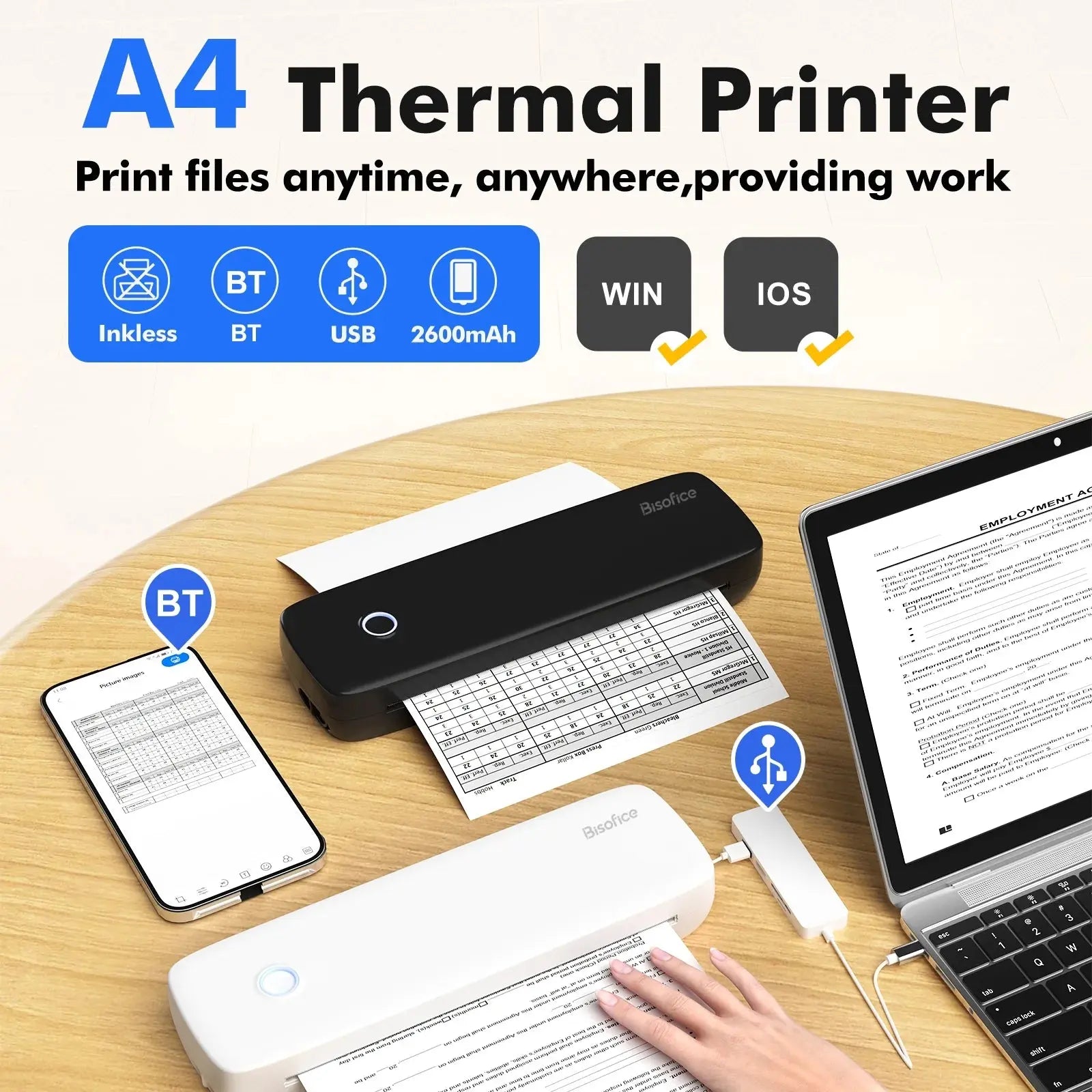 Portable Bluetooth Thermal Printer