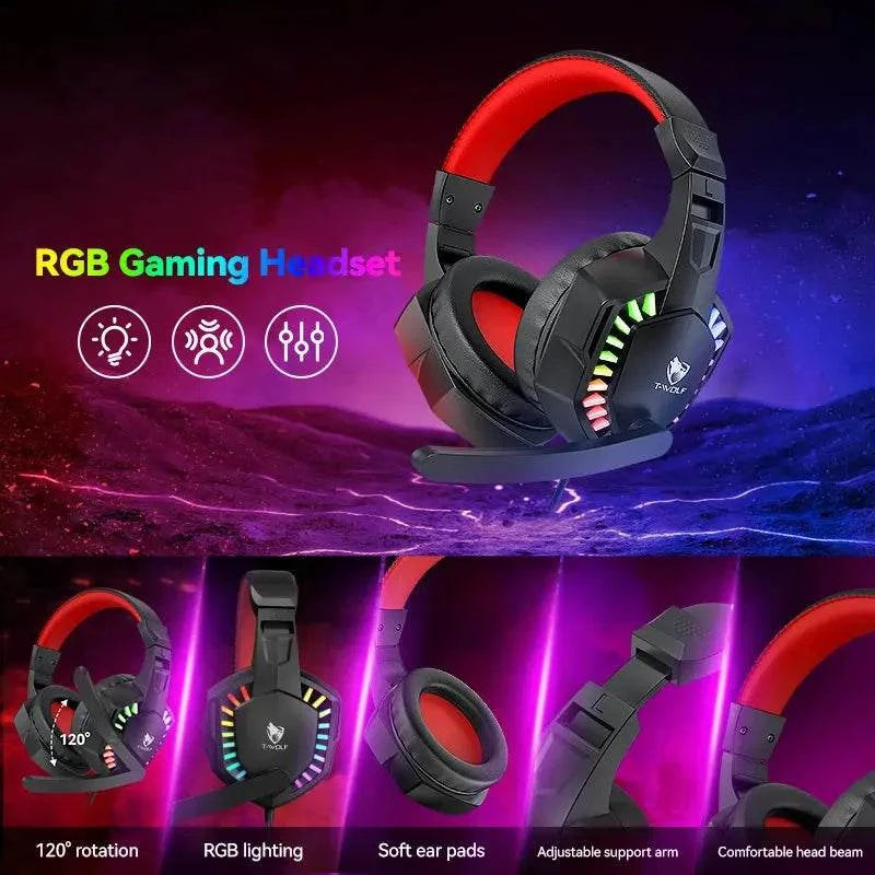 5-in-1 Gaming Combo: Keyboard, RGB Mouse, Headset, Speaker & Mouse Pad My Store