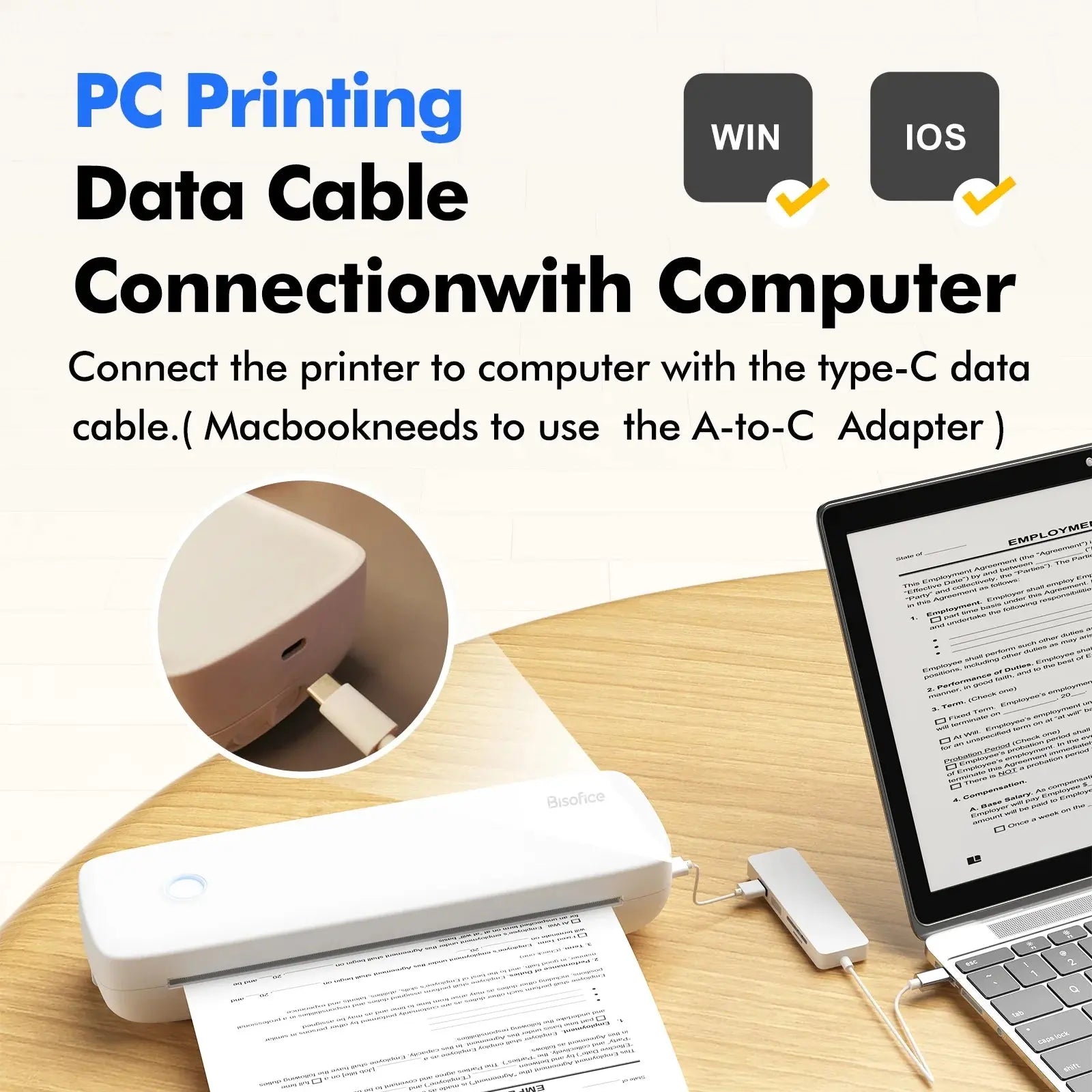 Portable Bluetooth Thermal Printer