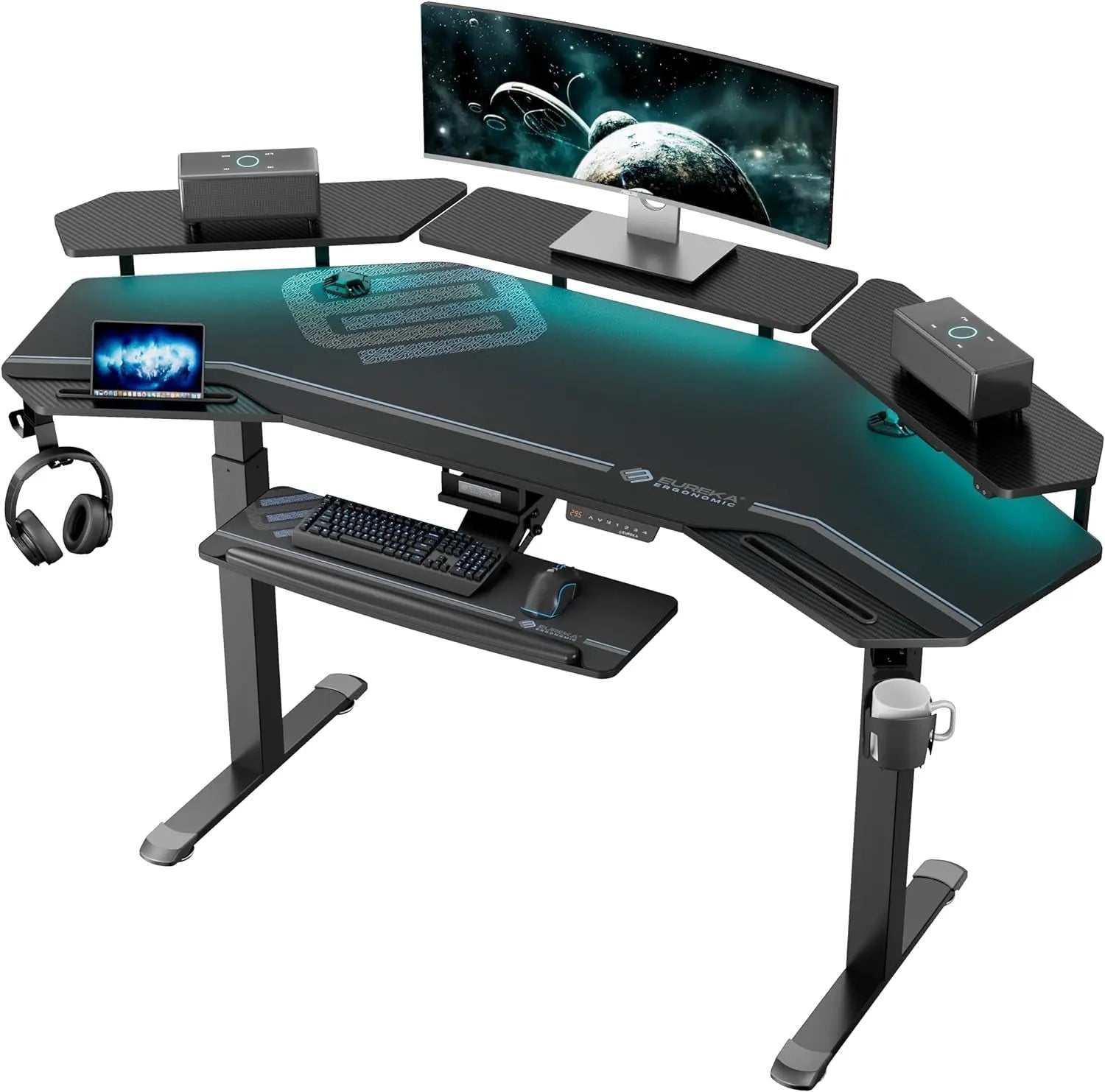 Wing Shaped Gaming Desk