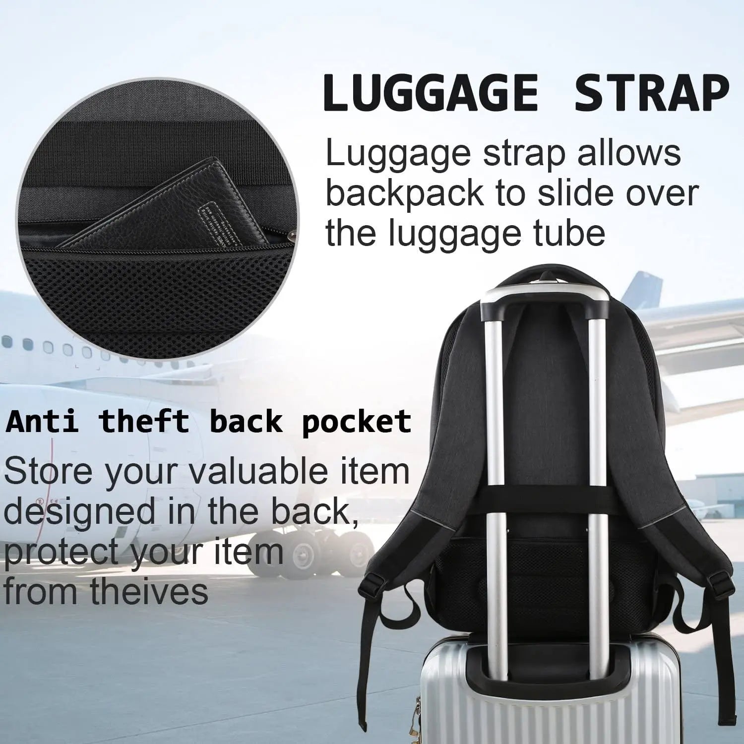 Slim Anti-Theft Laptop Backpack