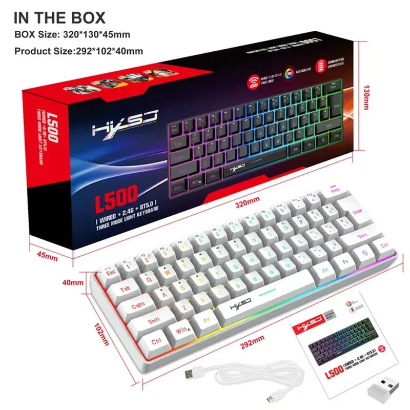 L500 61-Key Compact Gaming Keyboard
