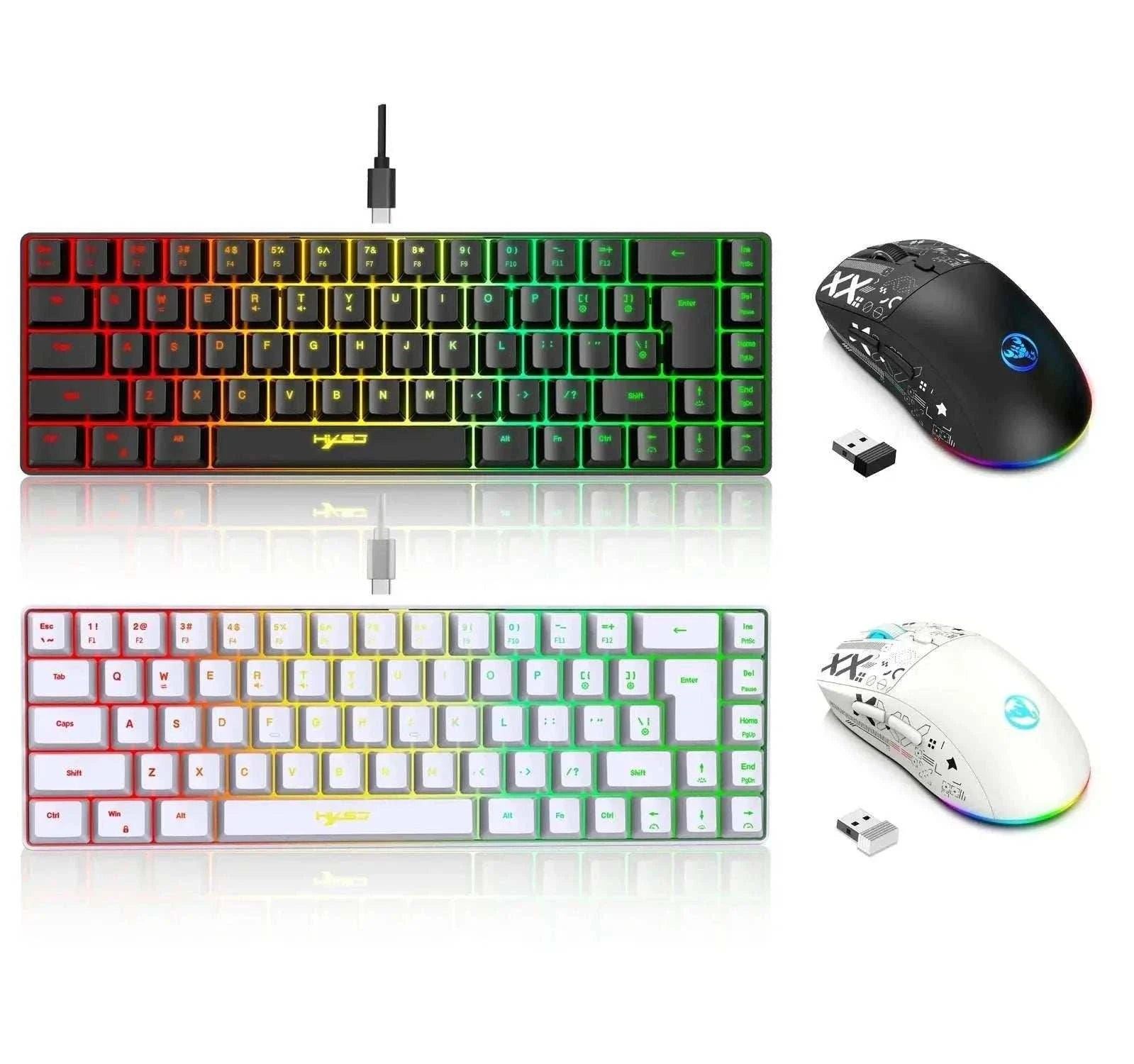 White Gaming Keyboard&Mouse Combo