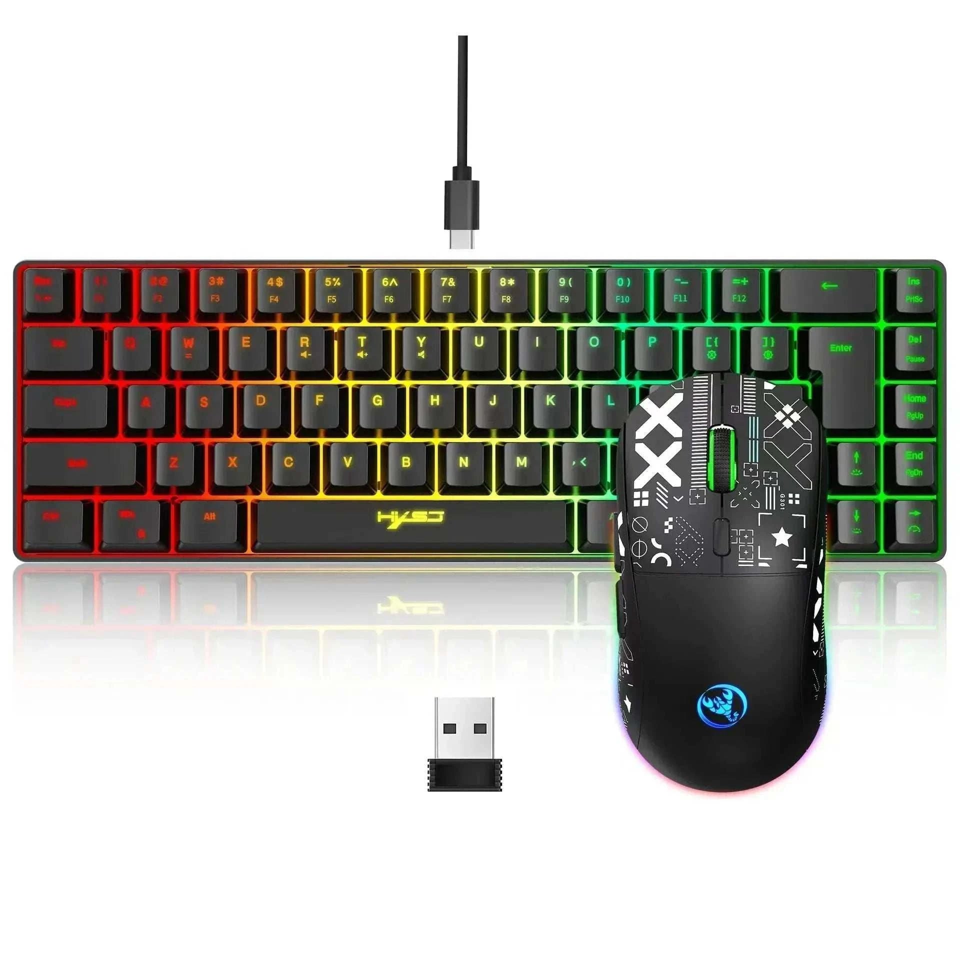 White Gaming Keyboard&Mouse Combo