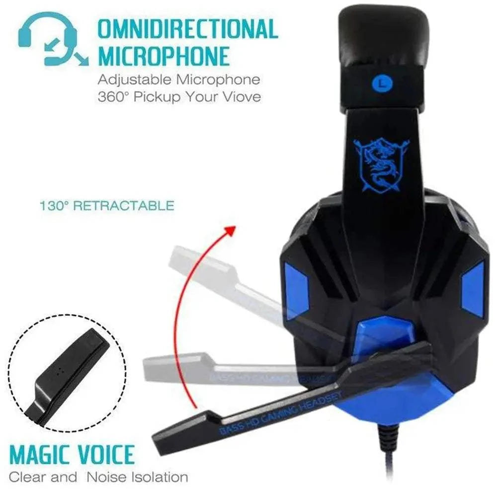 LED Gaming Headset w/ Mic (PC/Laptop)
