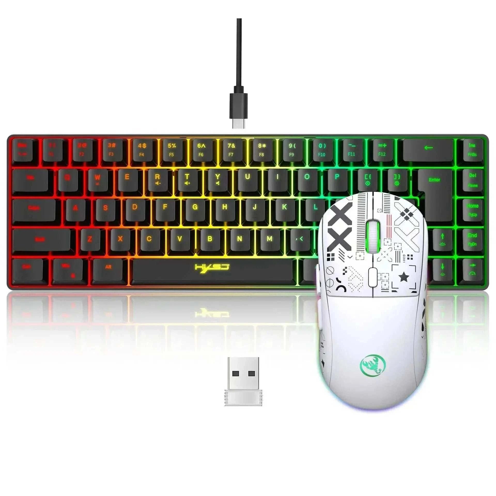White Gaming Keyboard&Mouse Combo