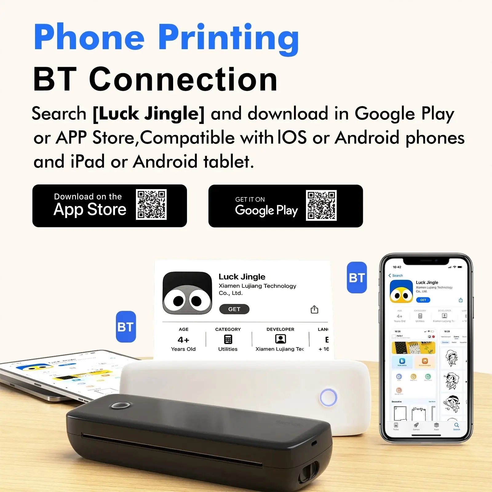 Portable Bluetooth Thermal Printer