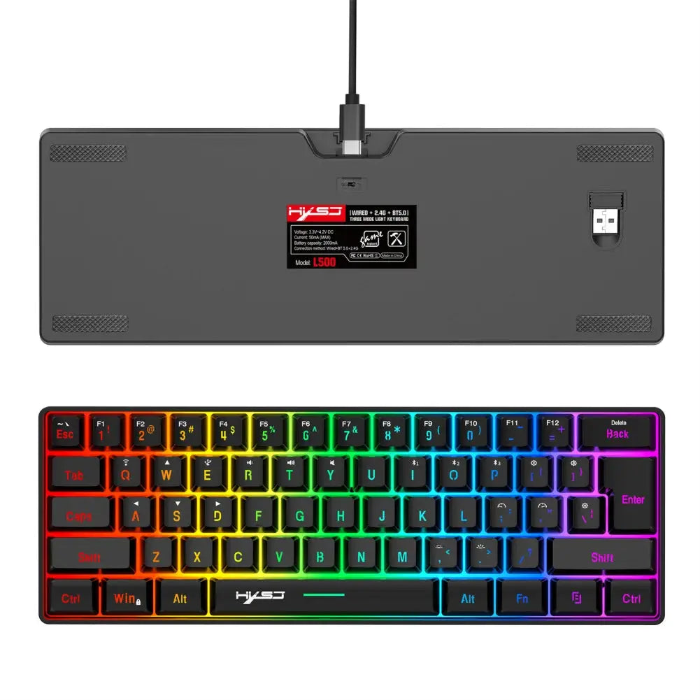 L500 61-Key Compact Gaming Keyboard