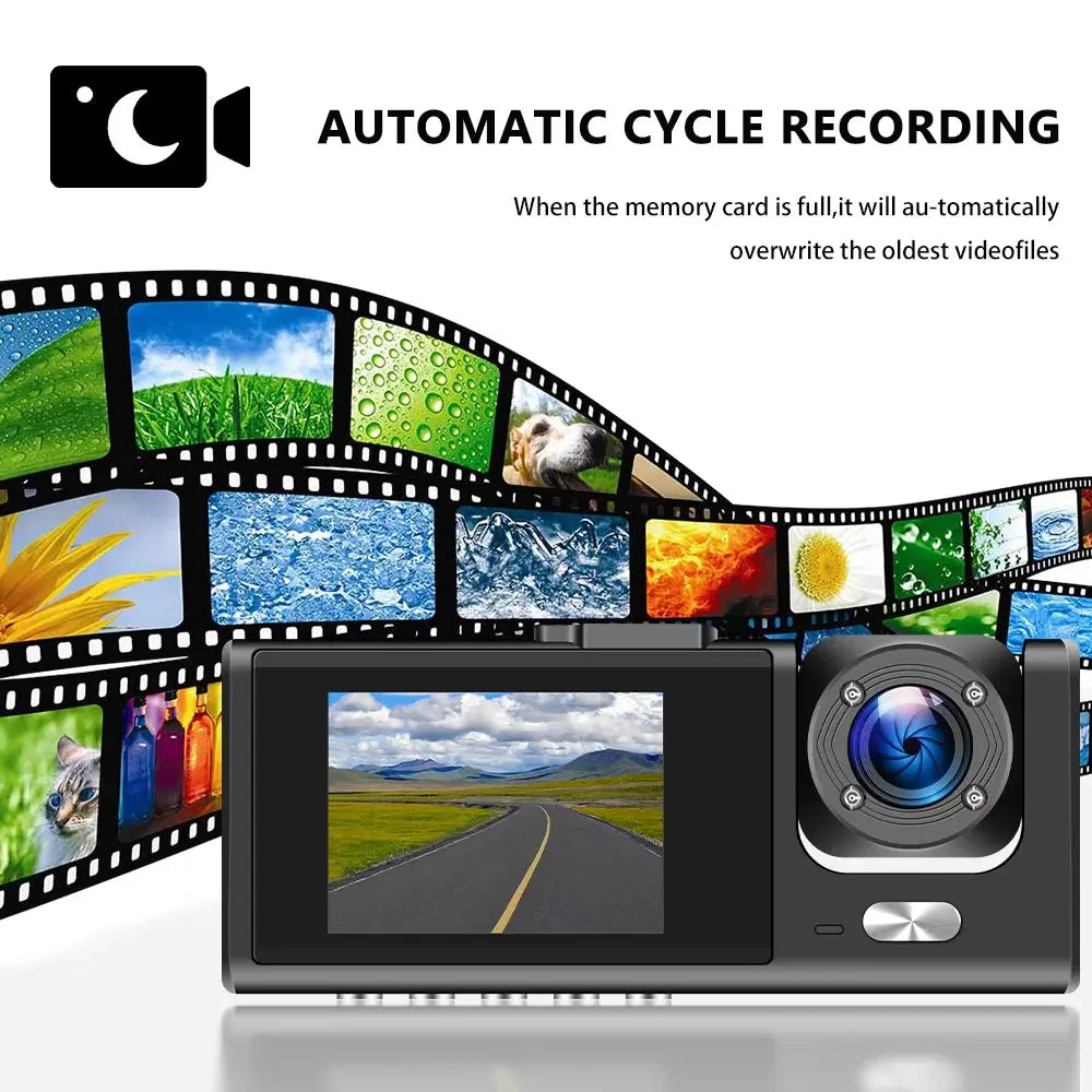 2" Car Dual Camera Dash